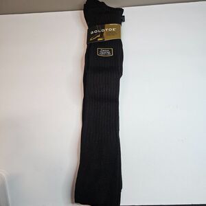 NOS Gold Toe Canterbury Over the Calf Men's Brown Socks 3-Pack 10-13 Cotton